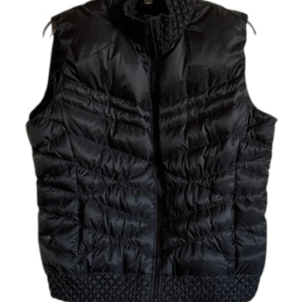 Nike Black Quilted Puffer Vest Medium Lightweight Zip Up - Picture 7 of 7